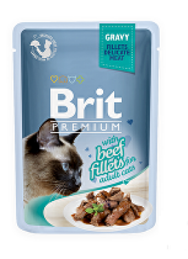 Brit Premium Cat Fillets in Gravy With Beef