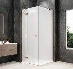POLYSAN - GLOBE COPPER MATT čtvercový sprchový kout 800x800, matné sklo, levé GB1080-3215MLPG