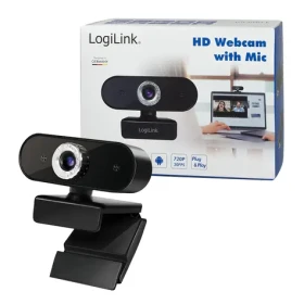 LogiLink HD Webcam černá / Webkamera / 1280x720 / 720p / 30 fps / Mikrofon / USB (UA0368)