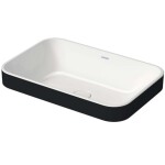 DURAVIT - Happy D.2 Plus Umyvadlová mísa zápustná, 60x40 cm, bez přepadu, bílá/antracit mat 2359606100