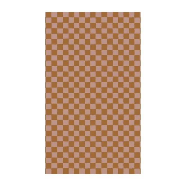 Maileg Balicí papír Checker Rose / Ocher – 10 m, růžová barva, papír