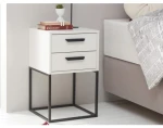 Noční stolek se 2 zásuvkami Suna, bílý