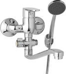 JB Sanitary Nástěnná umyvadlová a sprchová baterie TIRA, rozteč 100 mm, otočný přepínač, s příslušenstvím, S ramínko 250 mm D10 32 21