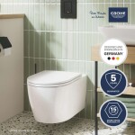 GROHE - Start Round Závěsné WC se sedátkem SoftClose, Rimless, alpská bílá 103848SH00