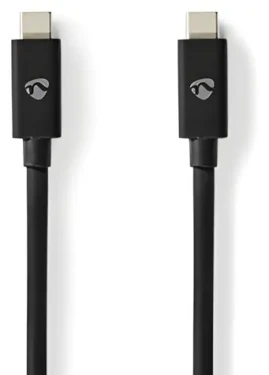 Nedis USB4 Gen 3x2 černá / Kabel USB-C - USB-C / 240 W / 8K 60Hz / 40 Gbps / 1 m (CCGL66040BK10)