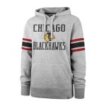 47 Brand Pánská Mikina Chicago Blackhawks Double Block ’47 Sleeve Stripe Hood Velikost: XS