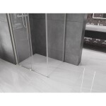 MEXEN/S - Velar sprchový kout, posuvné dveře 90 x 75, transparent, nikl kartáčovaná 871-090-075-01-97