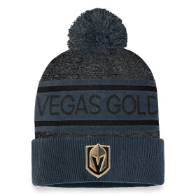 Fanatics Pánská zimní čepice Vegas Golden Knights Authentic Pro Rink Heathered Cuffed Pom Knit