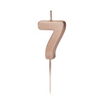 Svíčka dortová rose gold číslo 7 - Albi