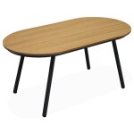 Zahradní set 1+1+2, stůl 90x48, židle a dvojsedačka, přírodní umělý ratan, kov antracit, světle šedá látka