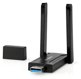 Nedis Wi-Fi USB adaptér AC1200 / Wi-Fi adaptér / Dual-Band 2,4 a 5 GHz / USB 3.0 / 1200 Mb/s (WSNWA1210BK)