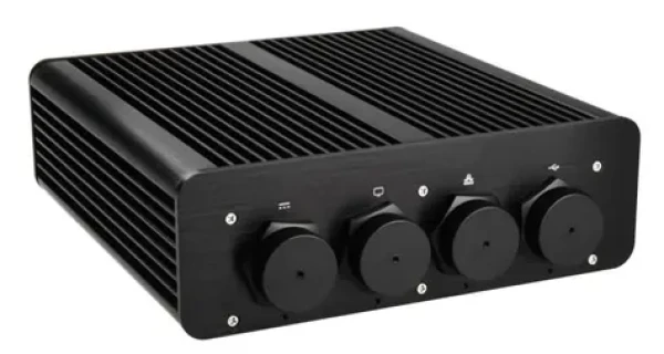 Akasa Pascal MD UCFF černá / Mini ITX / IP65 / možnost pověšení na zeď / hliník / OEM / bez ventilátoru (A-NUC40-M1B)
