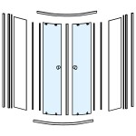 AQUALINE - Sklo pro HLS900Y, pohyblivá část NDHLS900Y-2