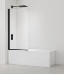 Vanová zástěna SAT 150x80 cm černá SATVZUNIKCT80 SATVZUNIKCT80