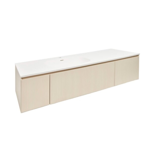 Koupelnová skříňka s umyvadlem Naturel Austen 165x35x52 cm beige mat Naturel Austen165BG AUSTEN165BG