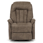 Polohovací křeslo, elektrické zabudované ovládání, hnědá, látka vintage, TV-Q8575 BR3