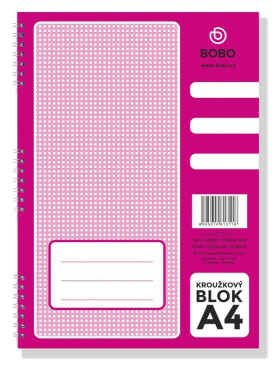 Blok s boční vazbou A4, linka, 50 listů