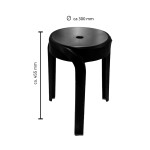 RIDDER - STAN koupelnová stolička, průměr 30cm, bílá A176101