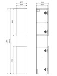 CERSANIT - Otevřený spodní modul skříňky WC rám LARGA 20, antracit, FSC MIX70% SGSCH-COC-007574 S164-039