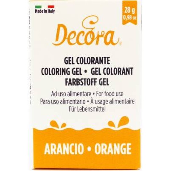 Gelová barva oranžová 28g - Decora
