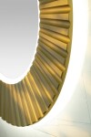 SAPHO - PRIDE STRIP kulaté zrcadlo s LED osvětlením v rámu ø 75cm, zlato PD750