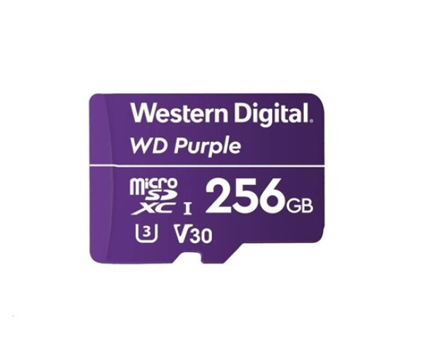 WD MicroSDXC karta 256GB Purple WDD256G1P0C Class 10 (R:100/W:60 MB/s) EDF_8100270