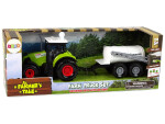 Mamido Farmářský traktor pro děti s bílým přívěsem