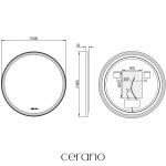 CERANO - Koupelnové LED zrcadlo Rivo, kovový rám - černá matná - Ø 80 CER-NT8232A80