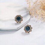 Náušnice Swarovski Elements Francia, Modrá