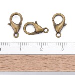 Karabinka - starobronzová - 12 x 6 mm - 1 ks