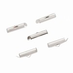Železné zakončovací trubičky - 10 x 5,5 mm - platinové - 1 ks