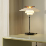 Louis Poulsen Stolní lampa PH 80 Chrome, stříbrná barva