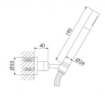 STEINBERG - 100 Set sprchové hlavice, držáku a hadice, chrom 100 1650