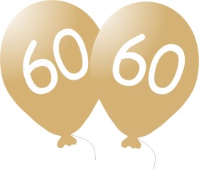 Balónek 60. narozeniny zlatý metalický Balonky.cz Balónek 60. narozeniny zlatý metalický Balonky.cz