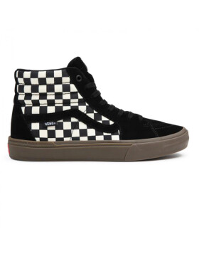 Vans Sk8-Hi CHECKERBOARD BLACK/DARK GUM pánské boty