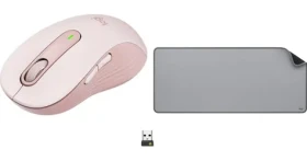 Logitech M650 L růžová + Studio Series Mid Grey / Sada bezdrátová myš a podložka / 2.4 GHz / Bluetooth / 1x AA