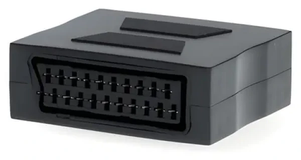 Nedis SCART adaptér černá / Redukce / SCART zásuvka - SCART zásuvka / poniklovaný / přímý (CVGB31950BK)