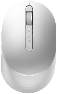 DELL MS7421W stříbrná / Bezdrátová optická myš / 4000 DPI / 7 tlačítek / 2.4GHz / Bluetooth 5.0 / dobíjecí baterie (570-ABLO)