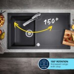 GROHE - QuickFix Start Dřezová baterie, matná černá 1012422430