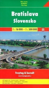 Slovensko Bratislava mapy (1:500.000, 1:16 000)