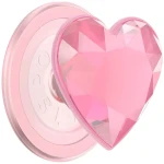 PopSockets Crystal Heart Grip MagSafe růžová / Držák na telefon / MagSafe / Krystalové srdce / Stojánek (702781)
