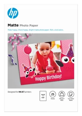 HP Matte FSC Fotopapír / Fotopapír / matný / 10x15 cm / 180 g/m2 / 25 listů (7HF70A)