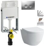 GEBERIT KOMBIFIXBasic vč. matného tlačítka DELTA 25 + WC LAUFEN PRO + SEDÁTKO 110.100.00.1 21MA LP3