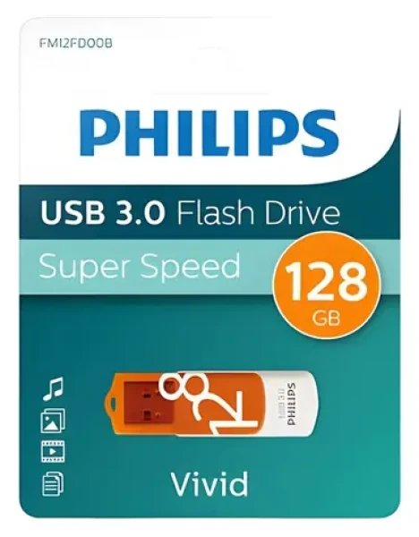 Philips Vivid Edition Sunrise Orange 128GB / Flash disk / USB 3.0 (FM12FD00B/00)