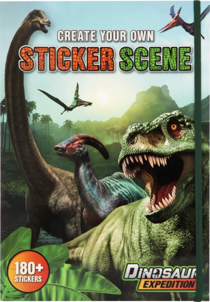 Kniha samolepek Dinosaurů + 10 obrázků - Craft Creative