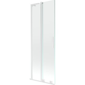 MEXEN/S - Velar L dvoukřídlá posuvná vanová zástěna 70 x 150, transparent, bílá 896-070-003-01-20