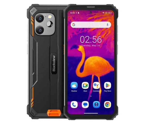 Rugged Smartphone Blackview BV8900 4G P90 8GB 256GB 10000-33W A13-D3, Thermal, Black w Orange [No Charger] EDF_1289712