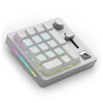Glorious GMMK Wireless Numpad - Fox Linear - šedá/bílá / Numerická bezdrátová klávesnice / BT 5.0 / USB-C / RGB (GLO-GMMK-NP-FOX-W)