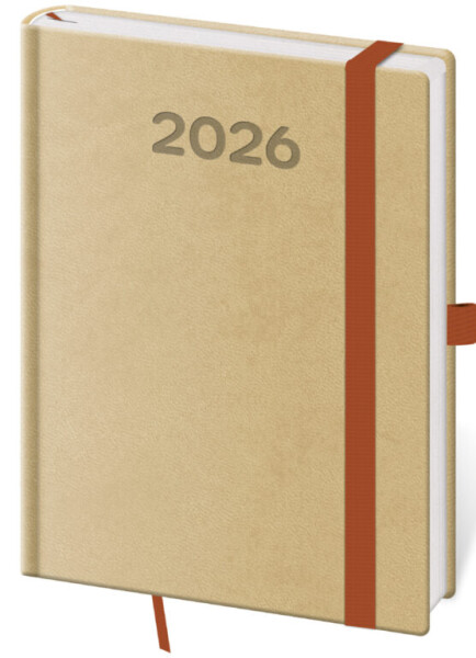 Týdenní diář 2026 Helma B6 - Print Pop cappuccino