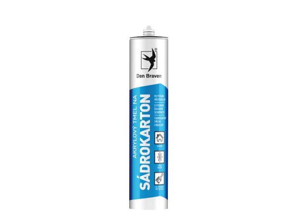 Tmel akrylový na sádrokartony DEN BRAVEN bílý 280ml